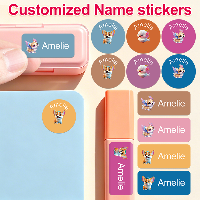 Personalized Name Box - Étiquettes de nom personnalisées - Étiquettes